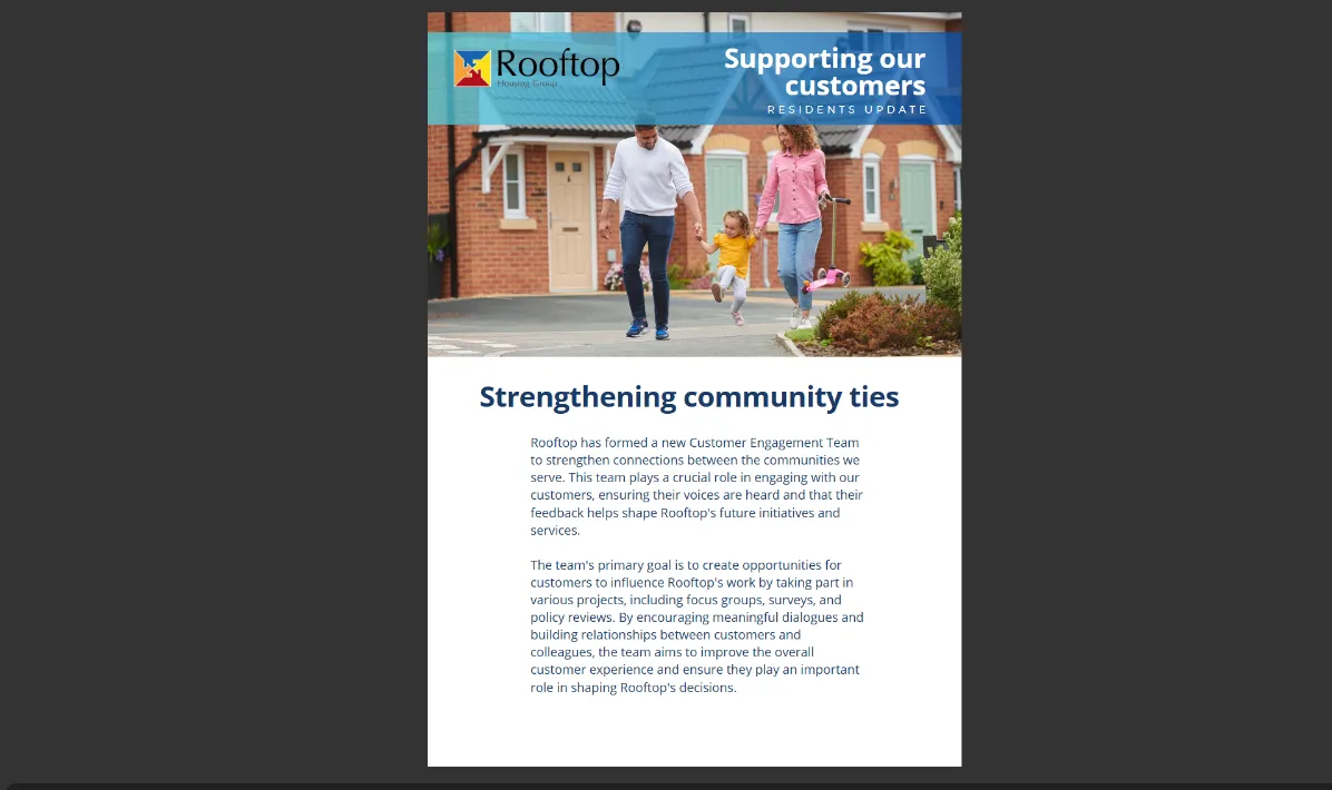 Residents Update Jan 2025 - Supporting our customers